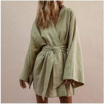 What's HOT in 2026?  Cotton/Linen Shirt Dress