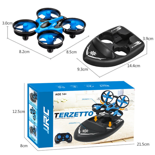 Electrically Controlled Remote Control Toy Set , Multi-Terrain Land, Water & Air RC Vehicle for Kids & Hobby Use