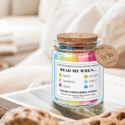 Bible Verse Glass Wish Jar
