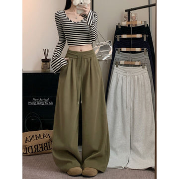 Women’s High Waist Wide Leg Casual Pants – Loose Fit Comfortable Fashion Trousers