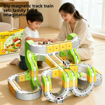 Magnetic Train Set for Kids, Educational STEM Toy for Toddlers, Preschool & Early Learning