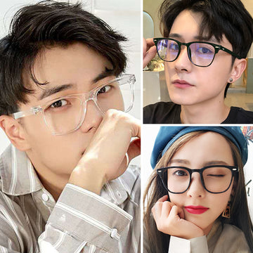 Square Anti Blue Light Glasses, Unisex Computer Glasses for Eye Strain Relief, Gaming & Screen Protection