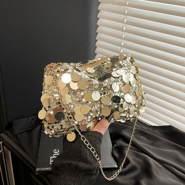 Women’s Sequined Fashion Bag, Glitter Evening Clutch for Parties, Weddings & Events