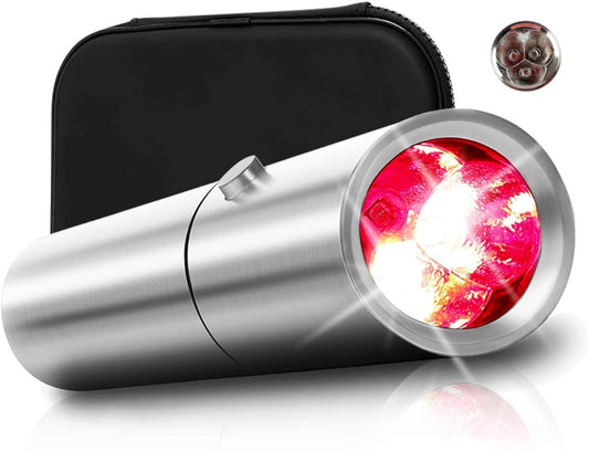 Portable Red Light Therapy Wand for ADHD via Photobiomodulation, Stress Relief & Cognitive Wellness Support