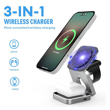 Foldable Three-In-One Wireless Power Bank
