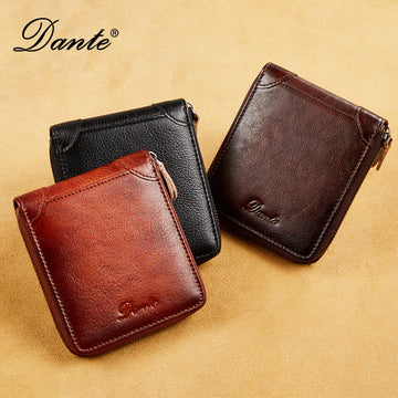 Genuine Top-Grain Leather Wallet for Men, Premium Slim RFID Card Holder & Cash Wallet