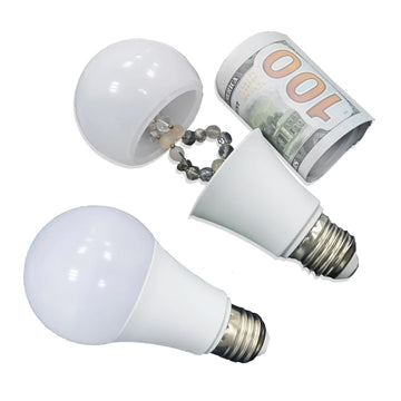 Creative Light Bulb Piggy Bank, Decorative Money Saving Box & Jewelry Storage Container for Home