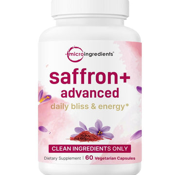 Saffron Capsules for Mood Disorders 100% Vegan with all Clean Ingredients