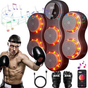 Smart Music Boxing Machine,  Wall-Mounted Adjustable Target for Reaction, Fitness & Boxing Training