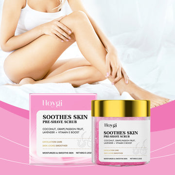Exfoliating Pre-Shave Scrub for Hair Removal – Hydrating Skin Prep for Smooth Shaving