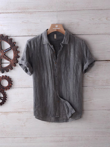 Men’s Casual Short Sleeve Shirt for Day & Night Wear – Breathable Comfortable Summer Top
