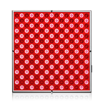 LED red light physiotherapy panel with infrared light for deep relief of muscle pain.